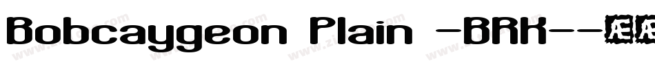 Bobcaygeon Plain -BRK-字体转换